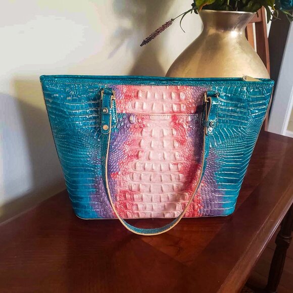 Brahmin Melbourne Medium Asher Handbag in SUNDEW OMBRE - EUC - Picture 2 of 6